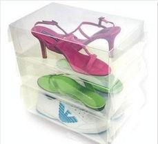 加厚时尚透明女士鞋盒 水晶透明鞋盒 水晶鞋盒 透明女士鞋盒